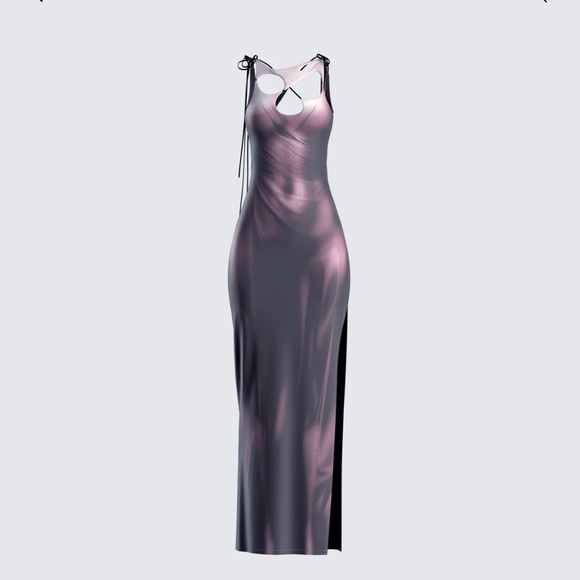 Fiennes Dresses & Skirts - Fiennes Kala Maroon Body Print Midi Dress